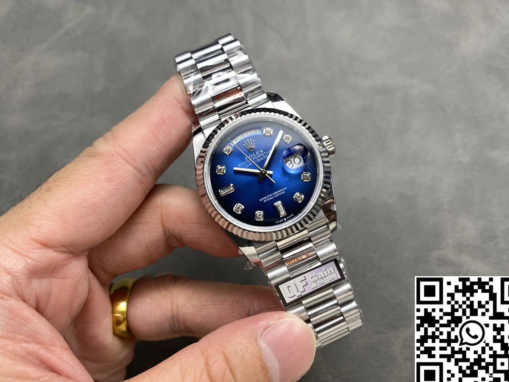 v5 Blue Tungsten Factory 128239-0023 Steel Dial 36mm Rolex QF Date Day Timeless 998 0714